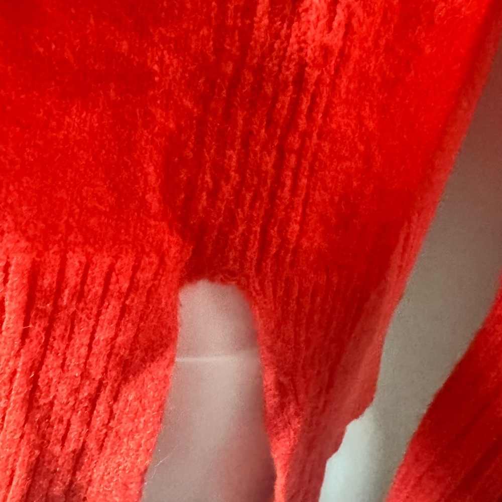 J.Crew Red Sweater Alpaca Wool Blend Turtleneck Stretch S Oversized - Picture 6 of 6